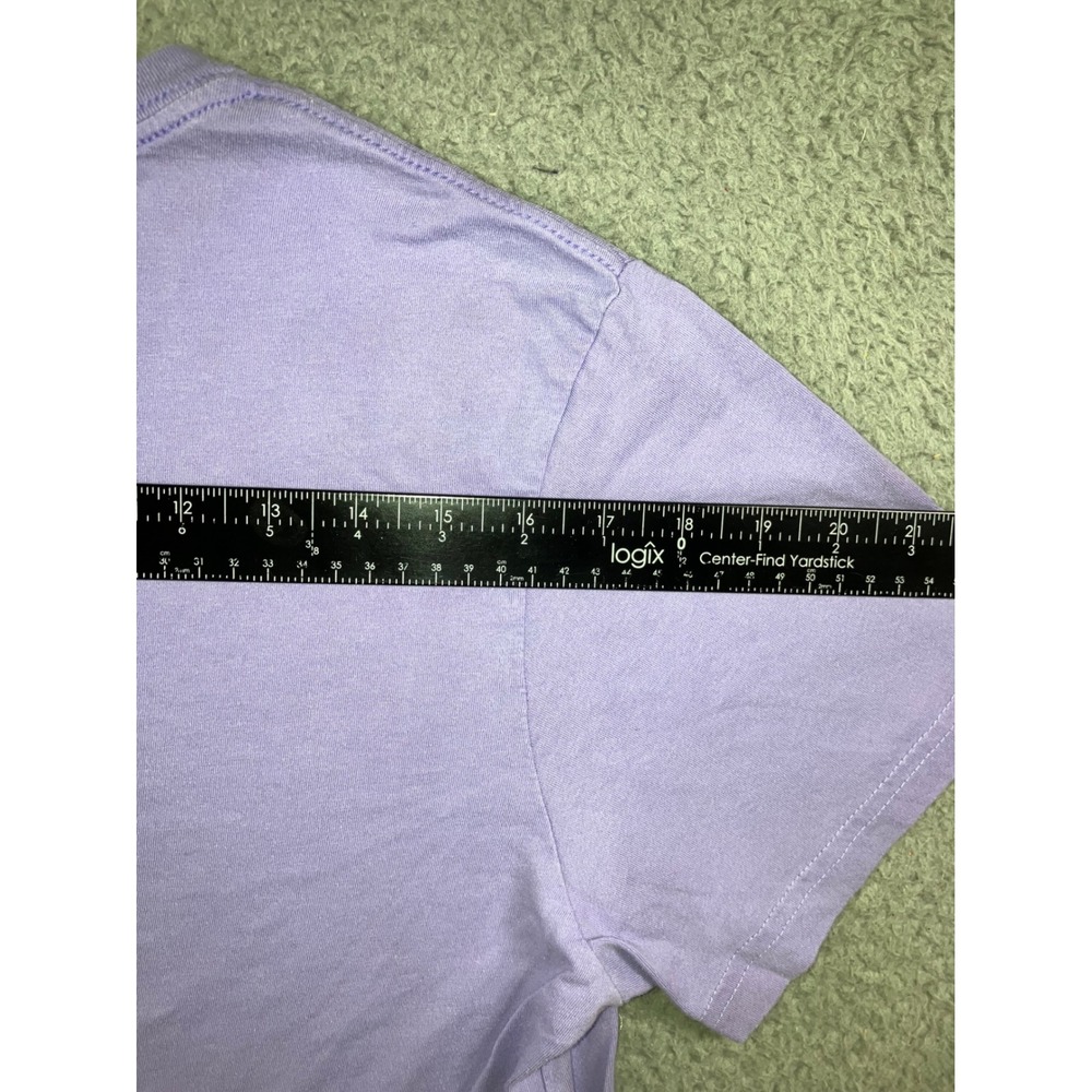 Adidas Amplifier Tee Shirt Womens XL Purple Floral Logo Athletic Sporty Gym Tee - Picture 9 of 12